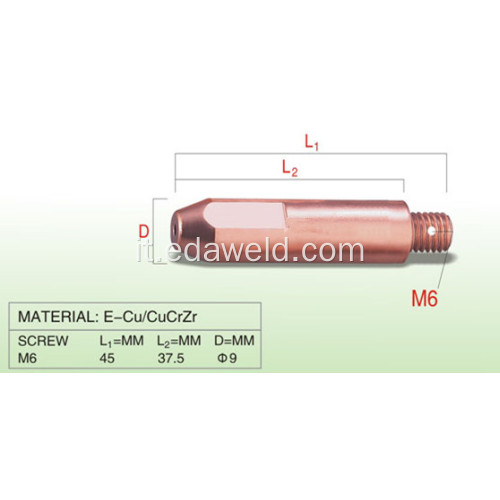 TOKINARC M6x45 Contact Tip